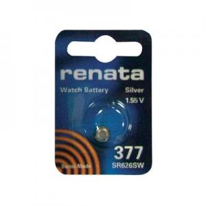 Baterie buton oxid de argint 377, 1,55 V, 28 mAh, Renata